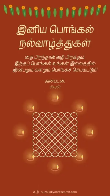 Pongal · Kolam doorstep