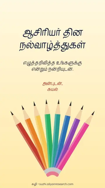 Teachers' Day · Coloured pencils