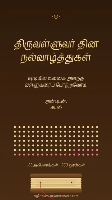 Thiruvalluvar Day · 133 chapters