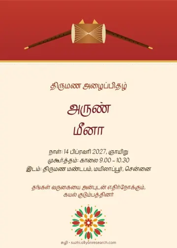Wedding invitation · Nadaswaram